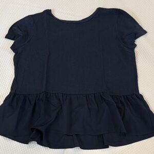 Banana Republic Navy Blue Peplum Top